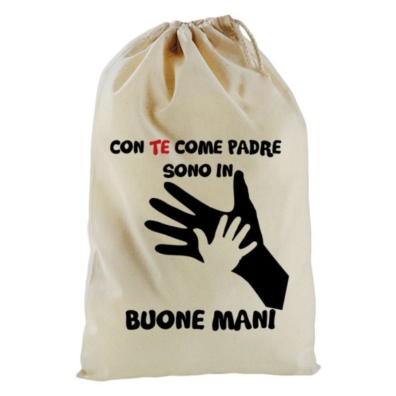 Sacchetto nascita bimbo con te come padre sono in buone mani Per il papà