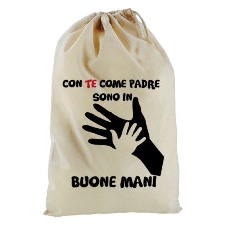 Sacchetto nascita bimbo con te come padre sono in buone mani