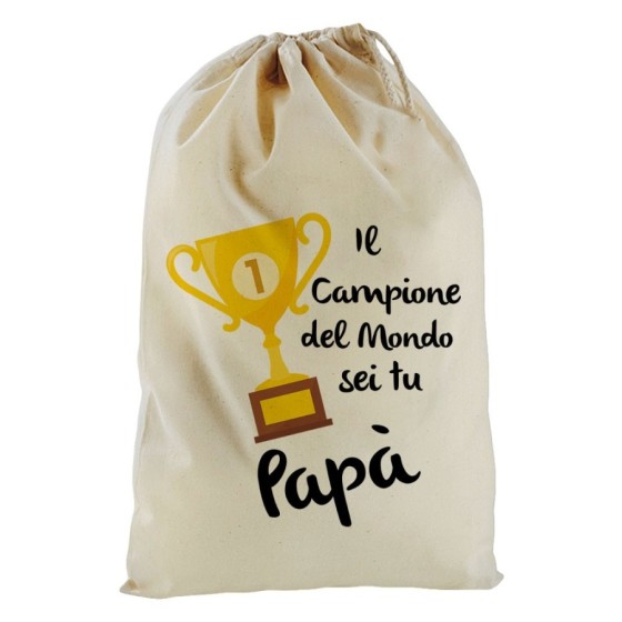 Sacchetto nascita bimbo il campione del mondo sei tu papà Per il papà