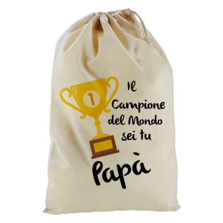 Sacchetto nascita bimbo il campione del mondo sei tu papà