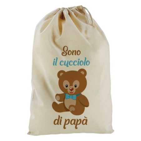 Sacchetto nascita bimbo sono il cucciolo di papà