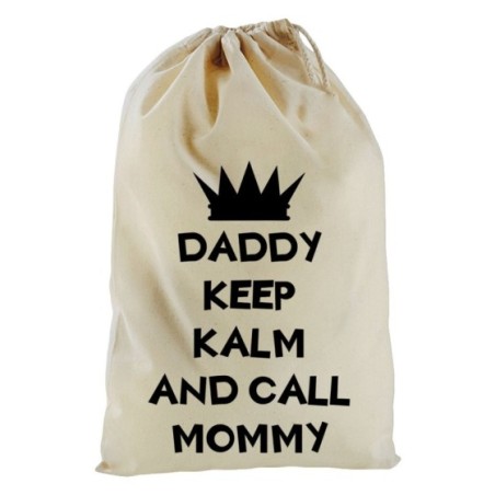 Sacchetto nascita bimbo daddy keep calm and call mommy