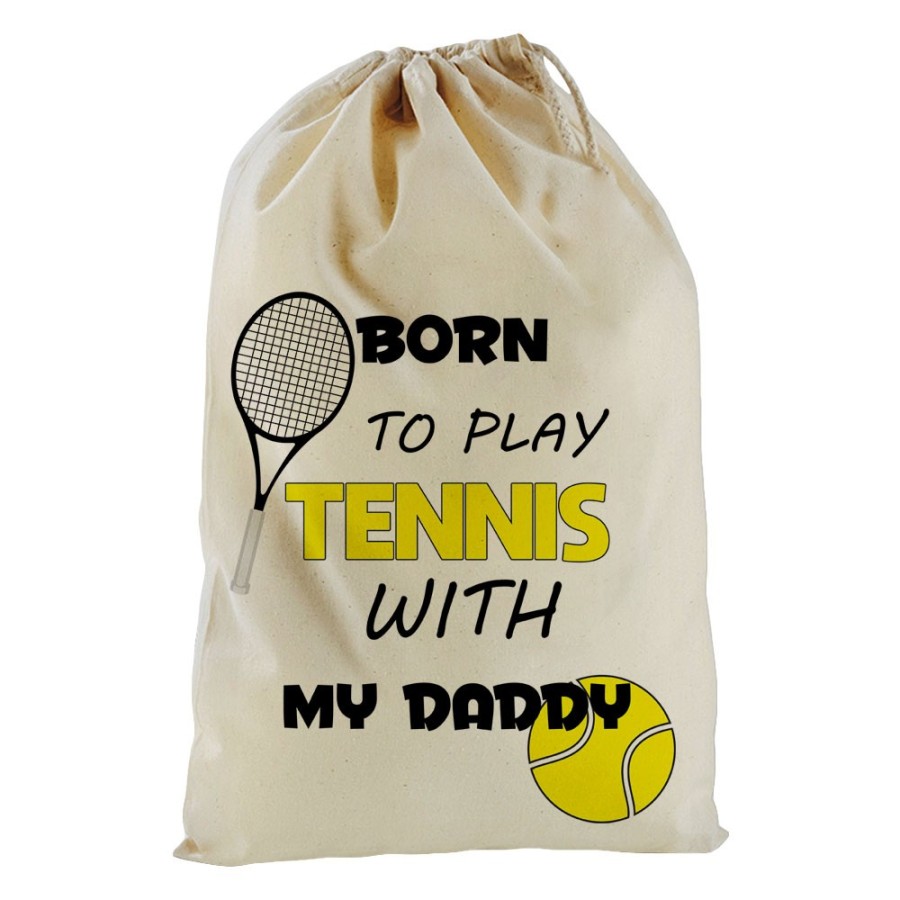 Sacchetto nascita bimbo born to play tennis with my daddy Per il papà