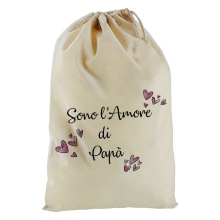 Sacchetto nascita bimbo sono l'amore di papà cuori...