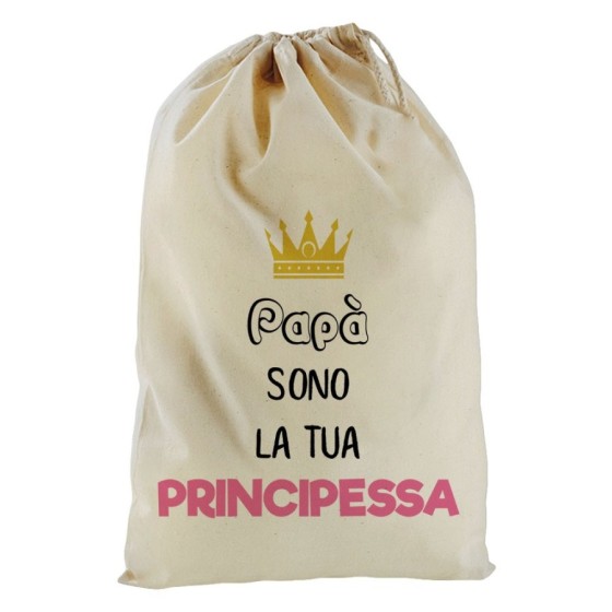 Sacchetto nascita bimba papà sono la tua principessa Per il papà