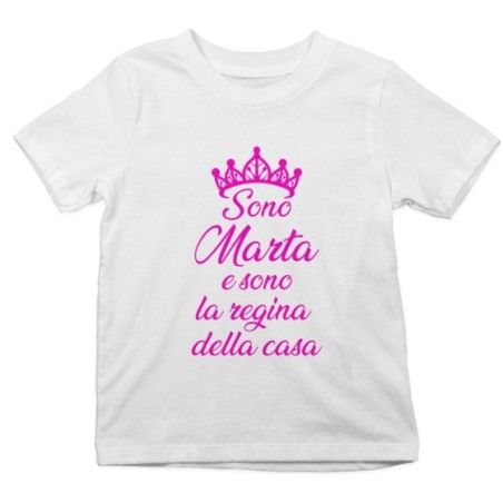 T-shirt bambino personalizzata con nome sono il re la...