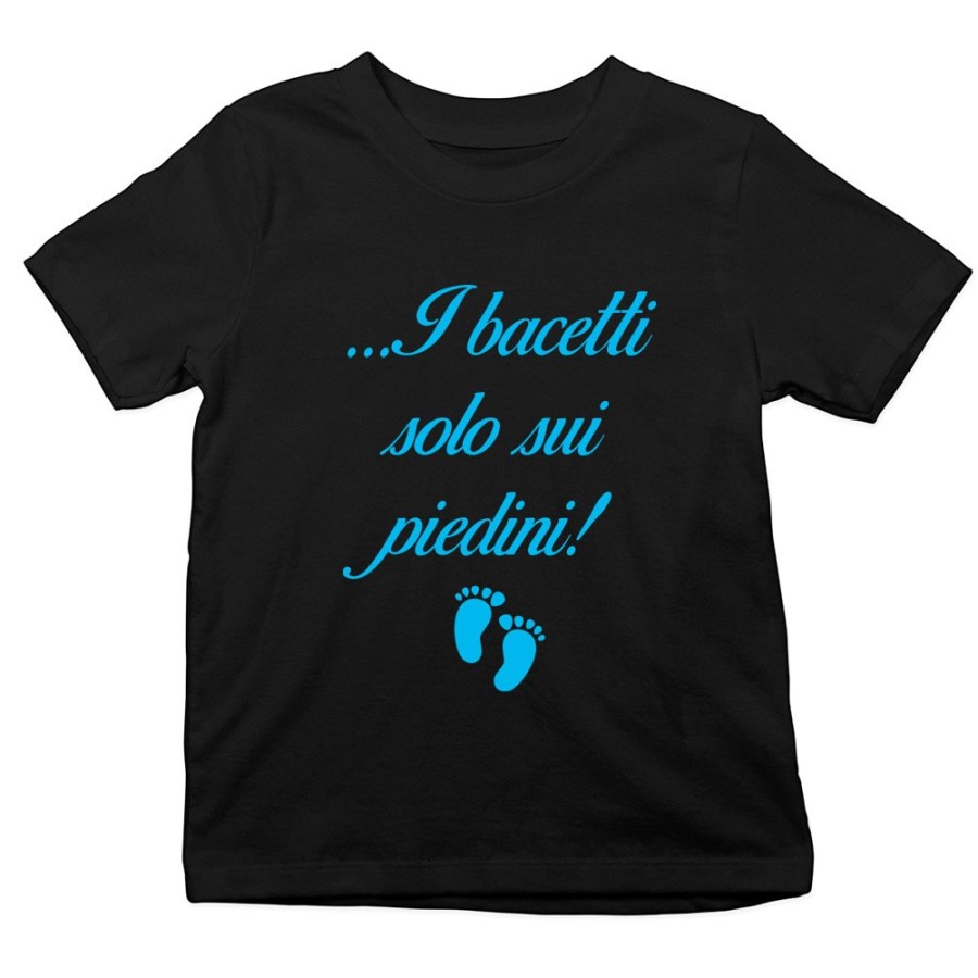 T-shirt bambino i bacetti solo sui piedini! Divertenti