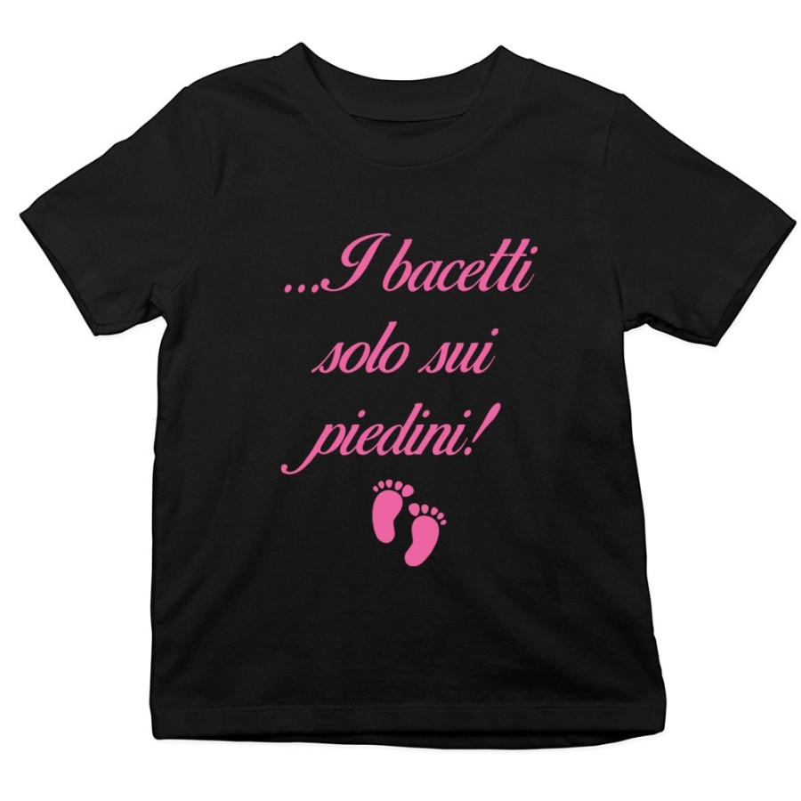 T-shirt bambino i bacetti solo sui piedini! Divertenti