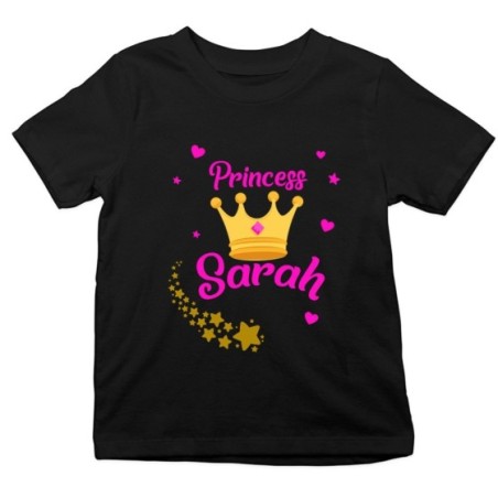 T-shirt bambino personalizzata con nome prince princess...