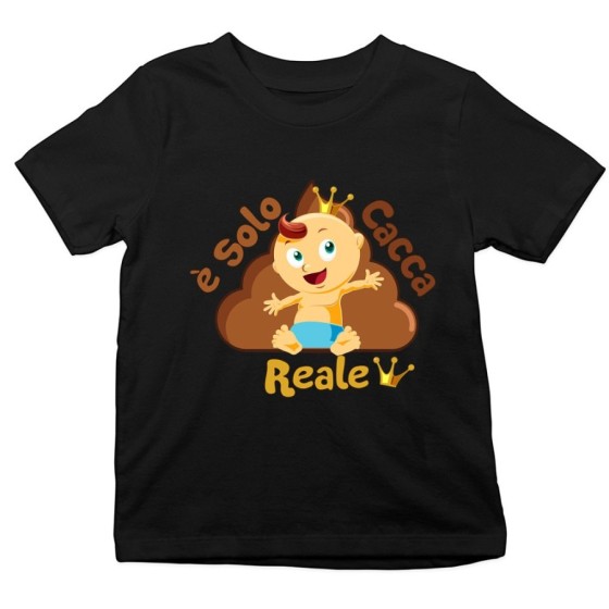 T-shirt bambino è solo cacca reale Divertenti
