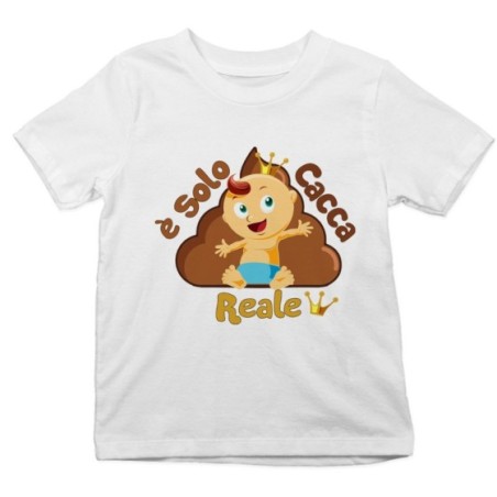 T-shirt bambino è solo cacca reale Divertenti