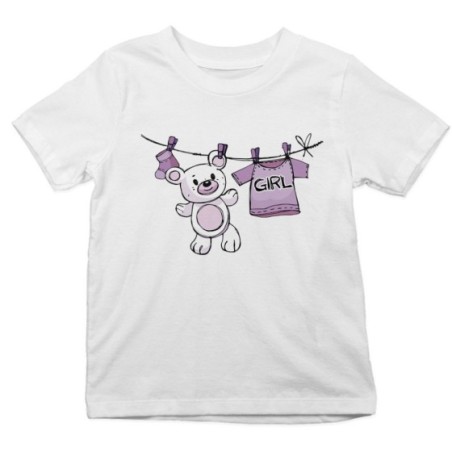 T-shirt bambino boy girl con orsetto