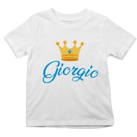 T-shirt bambino personalizzata con nome e corona Divertenti