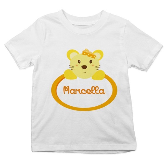 T-shirt bambina personalizzata con nome topolina Divertenti
