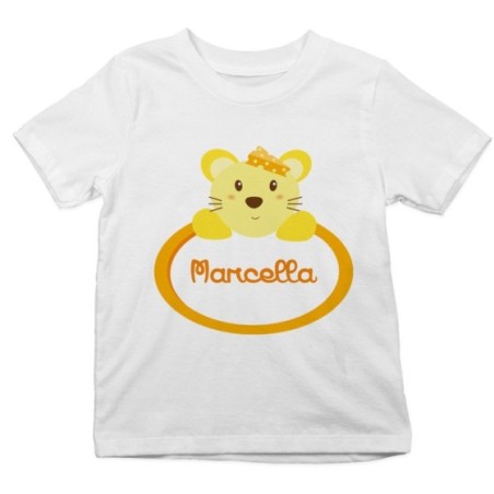 T-shirt bambina personalizzata con nome topolina