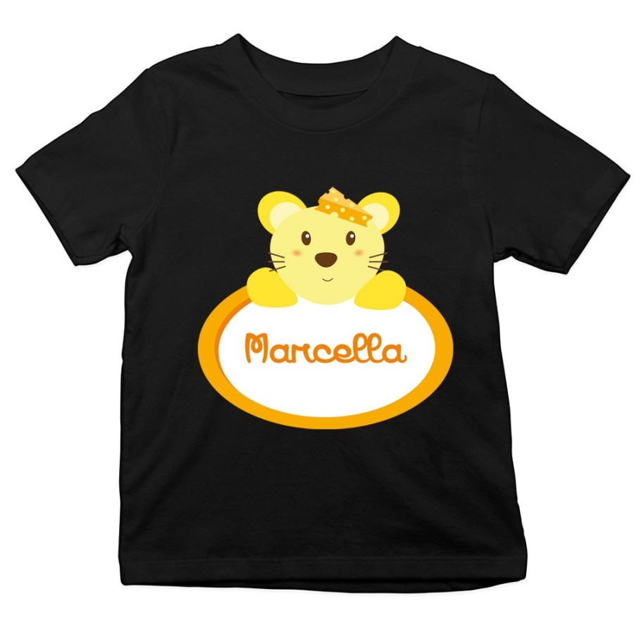 T-shirt bambina personalizzata con nome topolina Divertenti