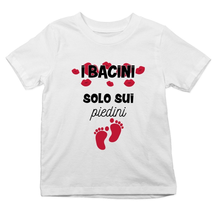 T-shirt bambino i bacini solo sui piedini Divertenti