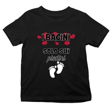 T-shirt bambino i bacini solo sui piedini Divertenti