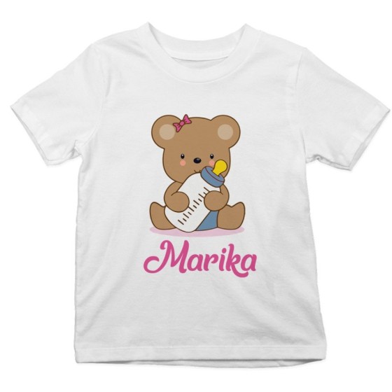 T-shirt bambino personalizzata con nome baby bear Divertenti