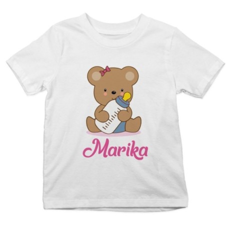 T-shirt bambino personalizzata con nome baby bear