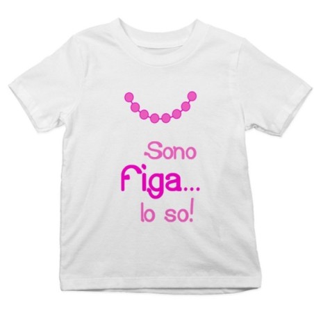 T-shirt bambina sono figa lo so