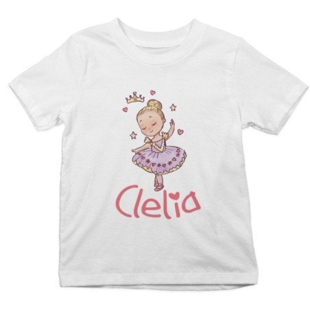 T-shirt bambina personalizzata con nome baby ballerina