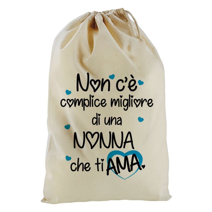 Sacchetto nascita bimbo non c'è complice migliore di un nonno di una nonna che ti ama Per i nonni