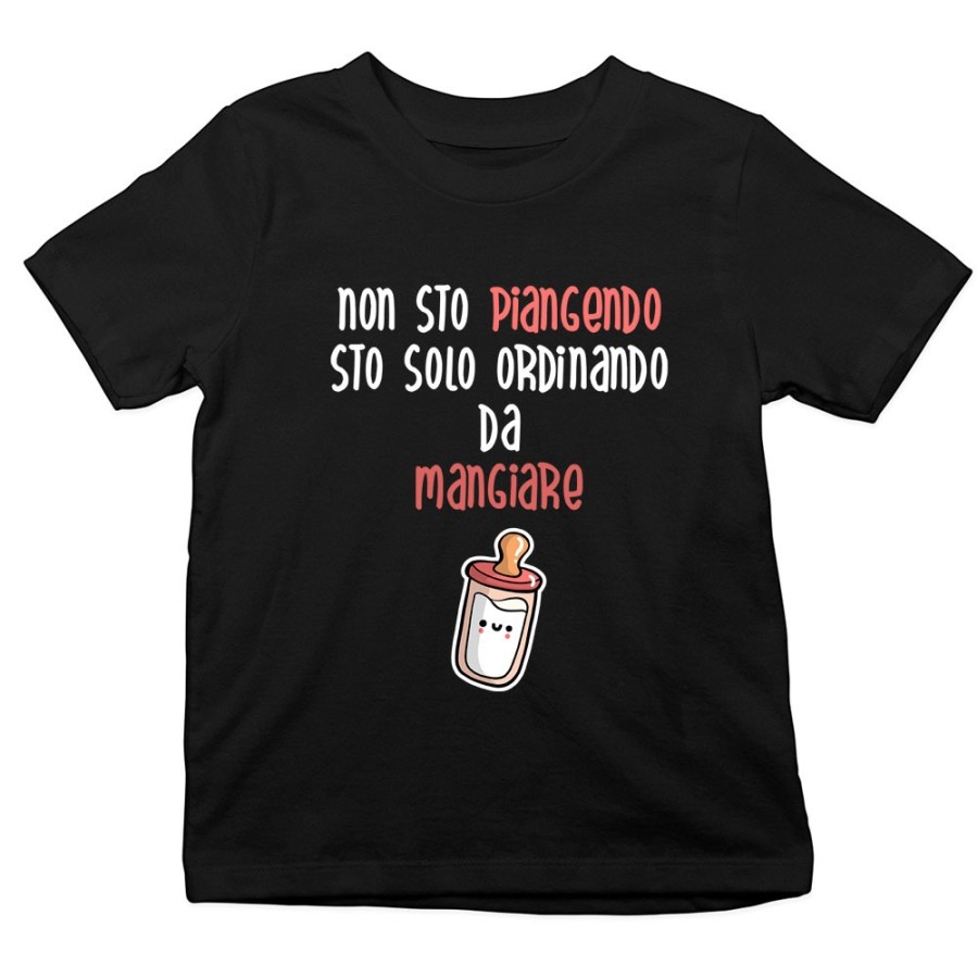 T-shirt bambino non sto piangendo sto solo ordinando da mangiare Divertenti