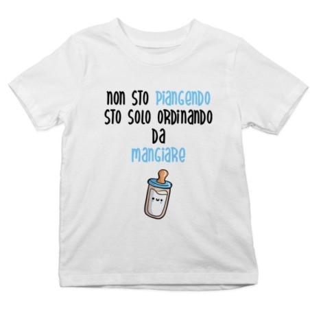 T-shirt bambino non sto piangendo sto solo ordinando da mangiare Divertenti