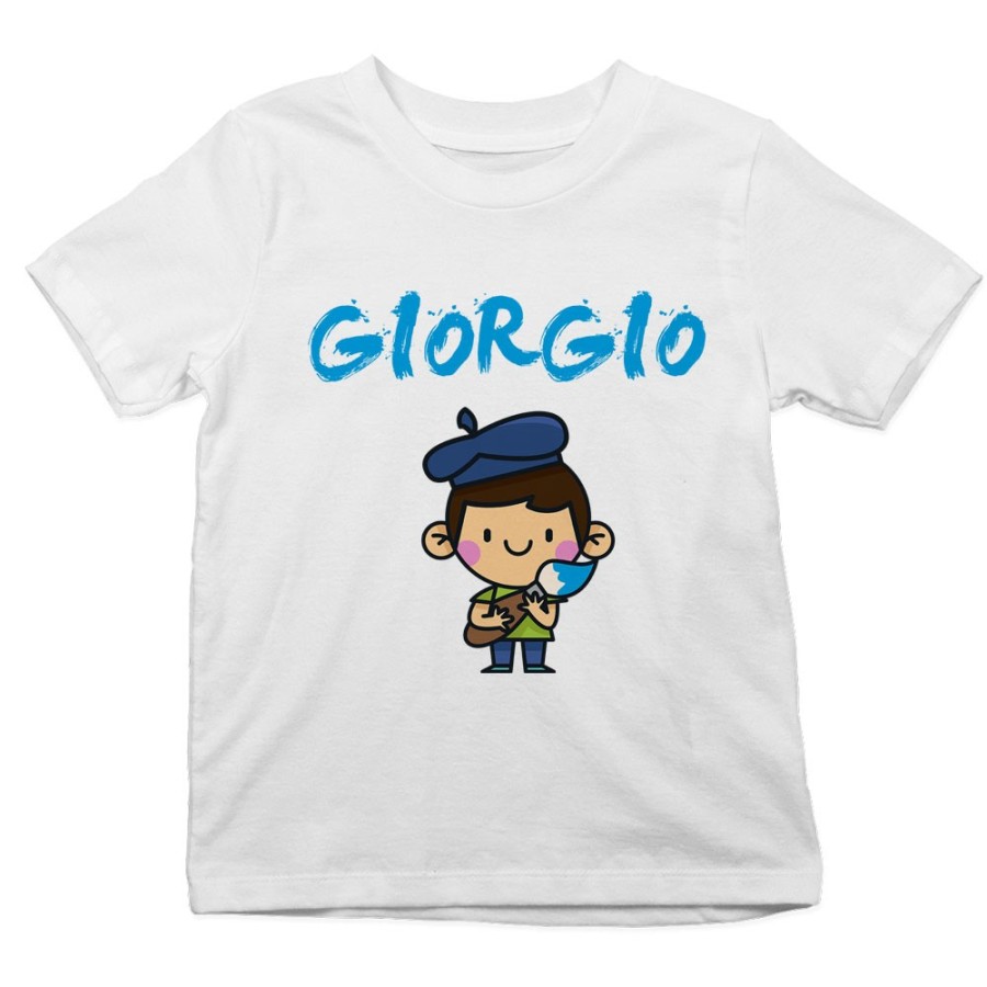 T-shirt bambino personalizzata con nome piccolo artista Divertenti
