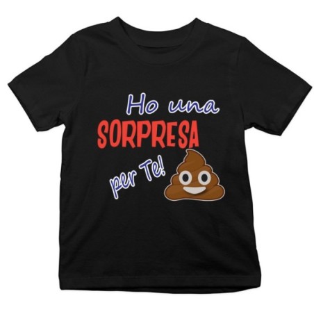 T-shirt bambino ho una sorpresa per te Divertenti