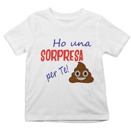 T-shirt bambino ho una sorpresa per te Divertenti