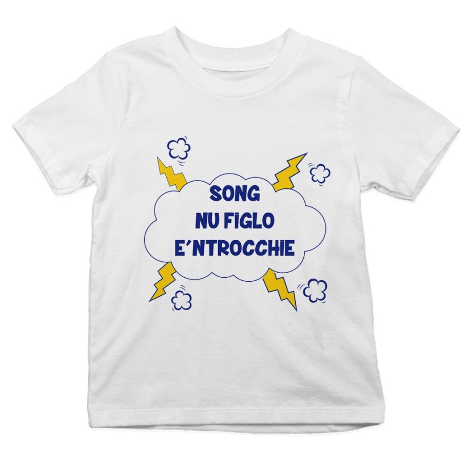T-shirt bambino song nu figlio e ntrocchie Divertenti