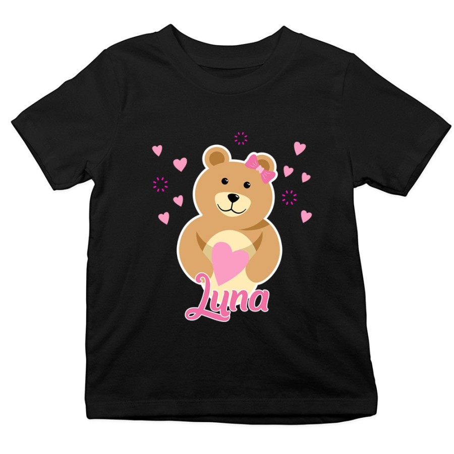 T-shirt bambino personalizzata con nome lovely bear Divertenti