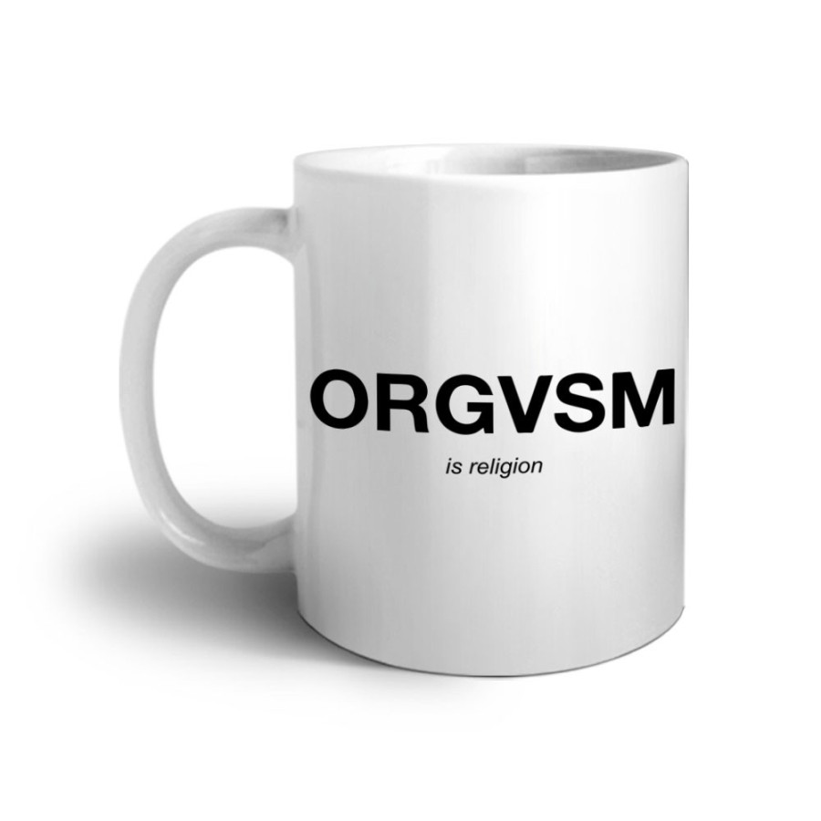 Tazza orgasm is religion Frasi