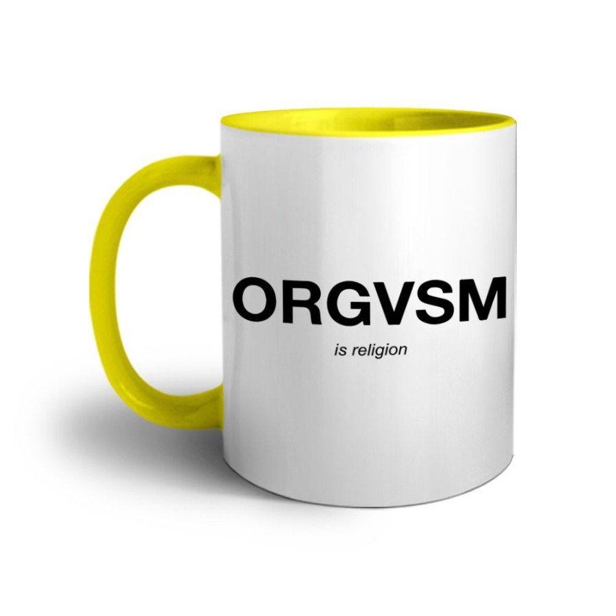 Tazza orgasm is religion Frasi