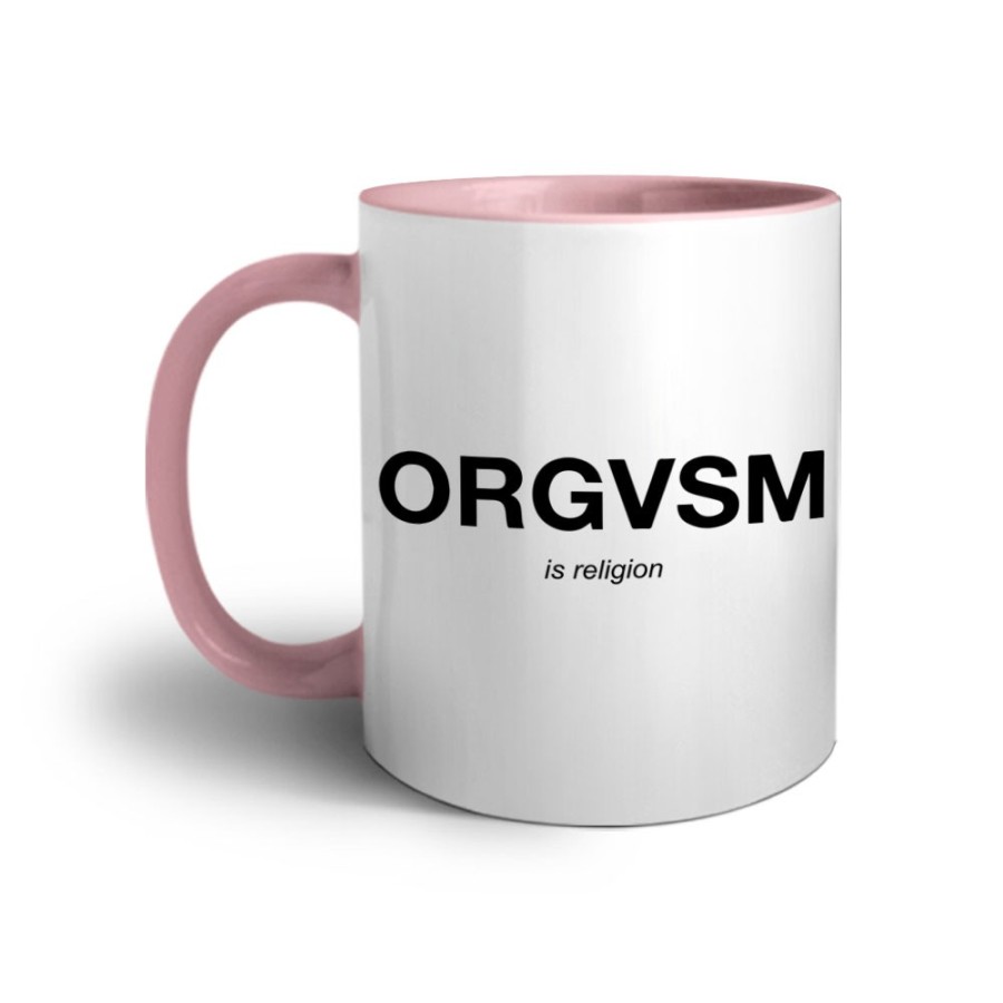 Tazza orgasm is religion Frasi