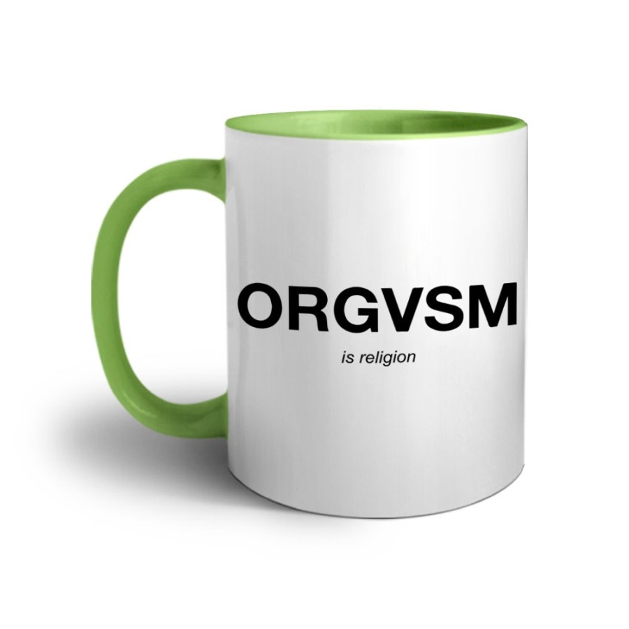 Tazza orgasm is religion Frasi