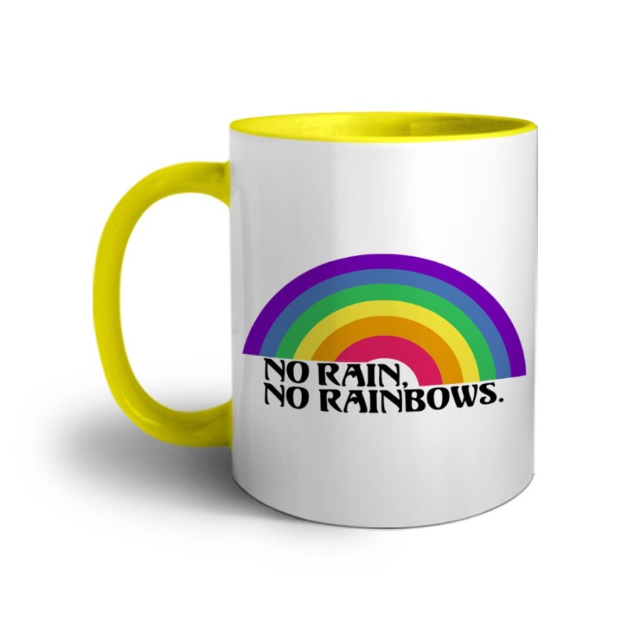 Tazza no rain no rainbows Frasi