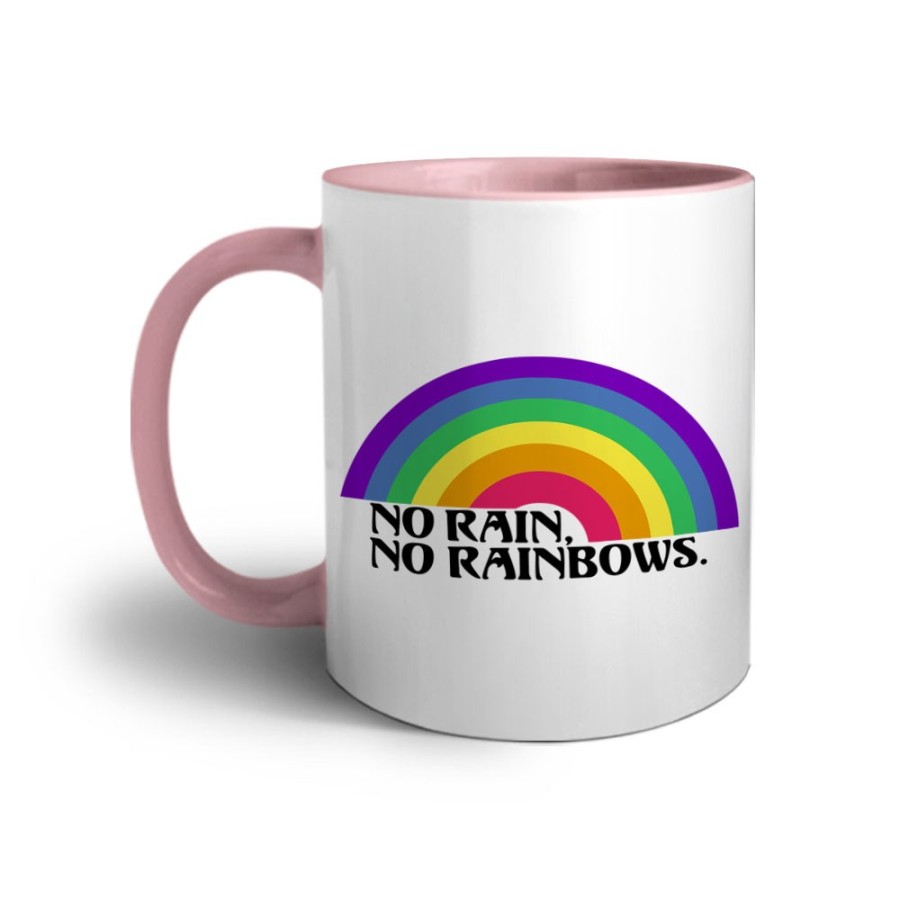 Tazza no rain no rainbows Frasi