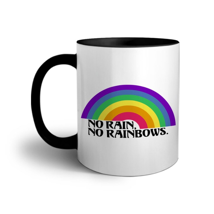 Tazza no rain no rainbows Frasi