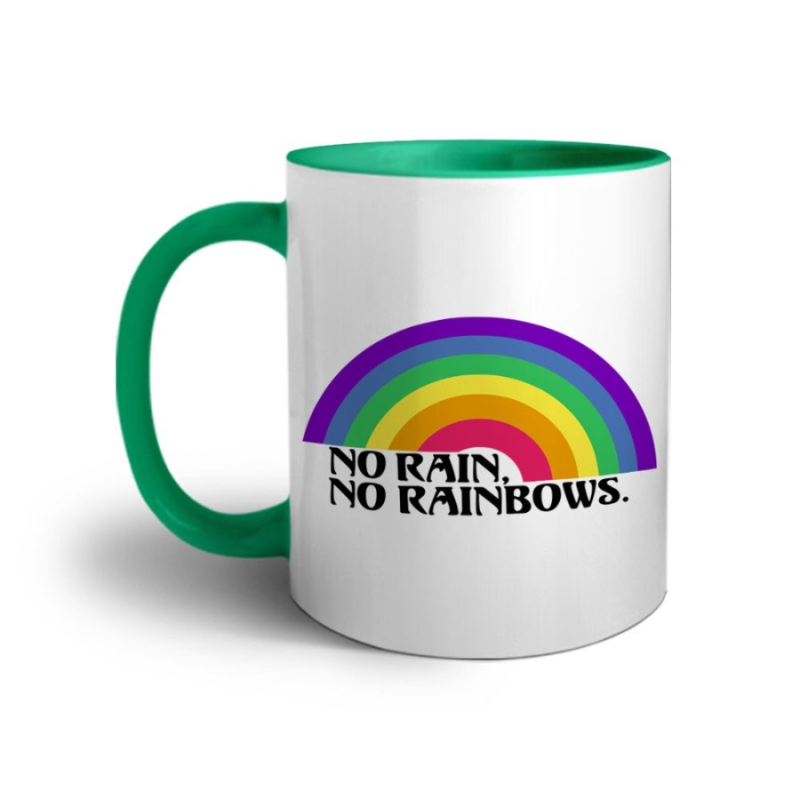 Tazza no rain no rainbows Frasi