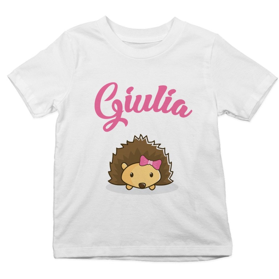 T-shirt bambino personalizzata con nome baby riccio Divertenti