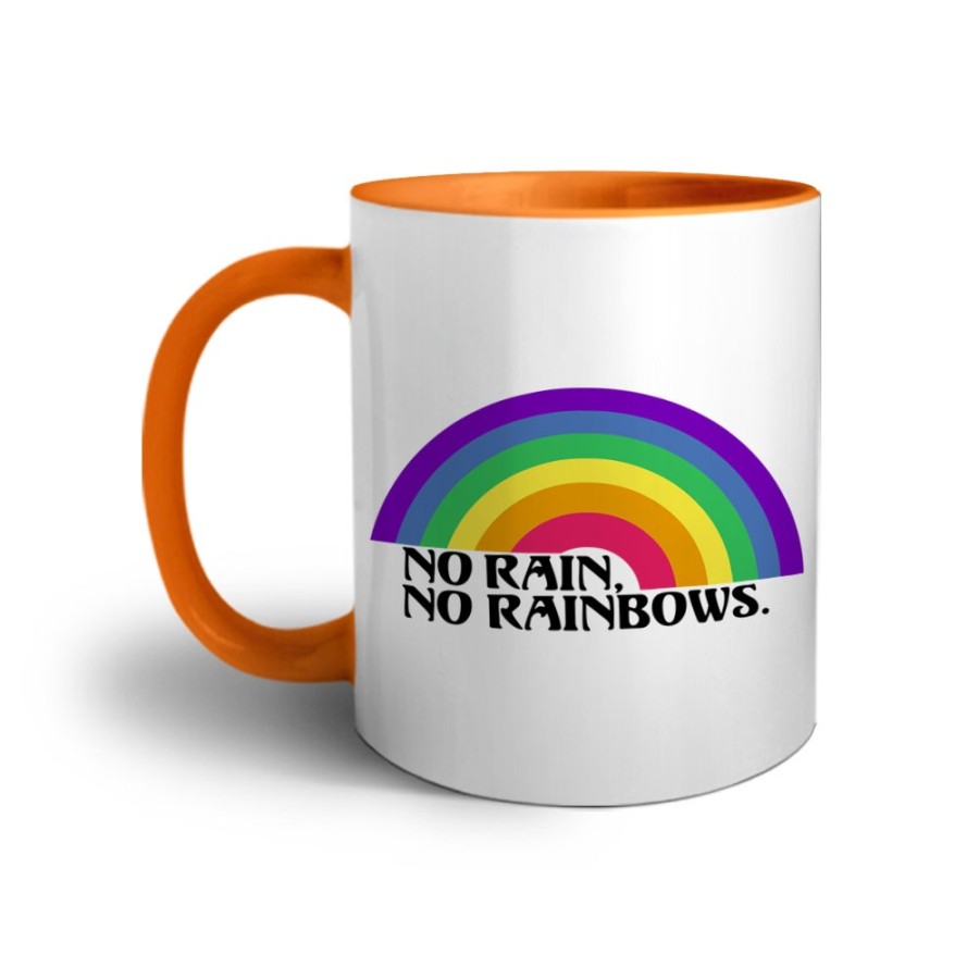 Tazza no rain no rainbows Frasi