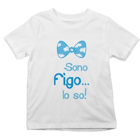 T-shirt bambino sono figo lo so Divertenti