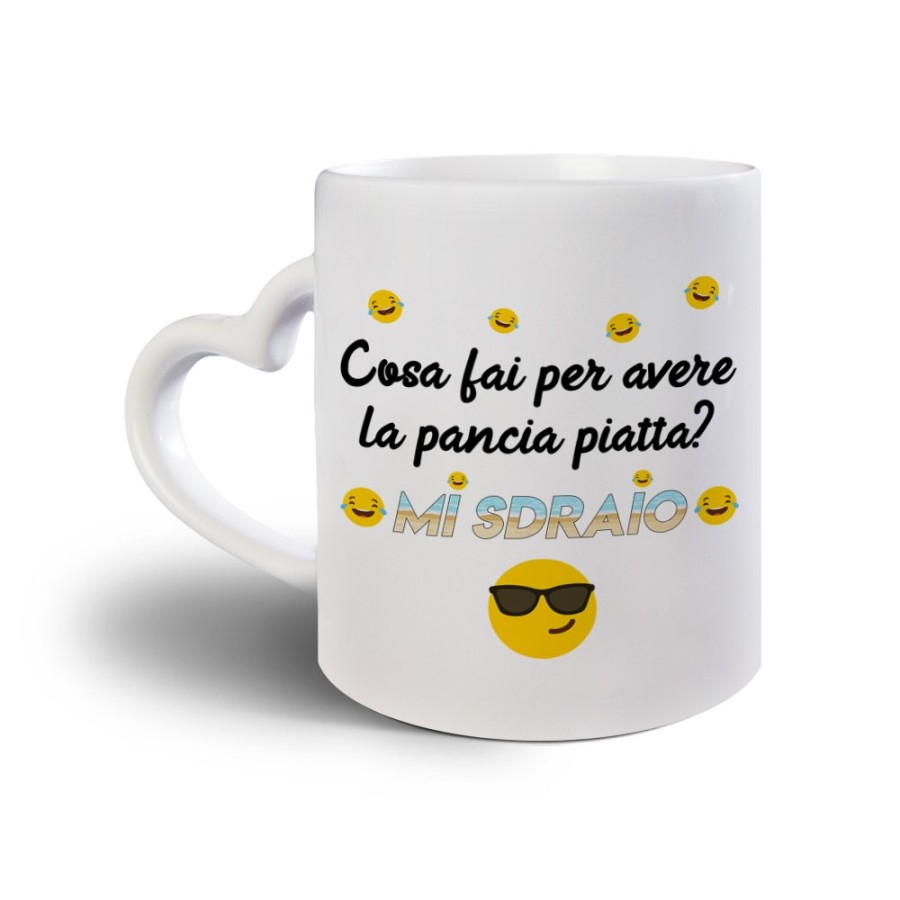 Tazza cosa fai per avere la pancia piatta? mi sdraio Frasi