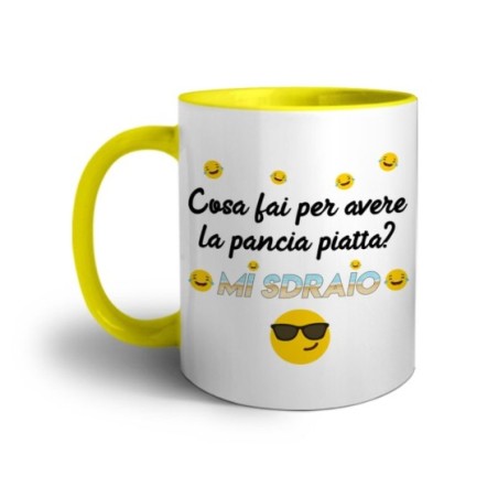 Tazza cosa fai per avere la pancia piatta? mi sdraio Frasi
