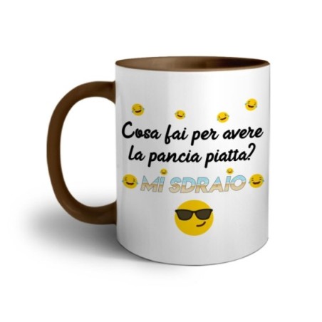 Tazza cosa fai per avere la pancia piatta? mi sdraio Frasi