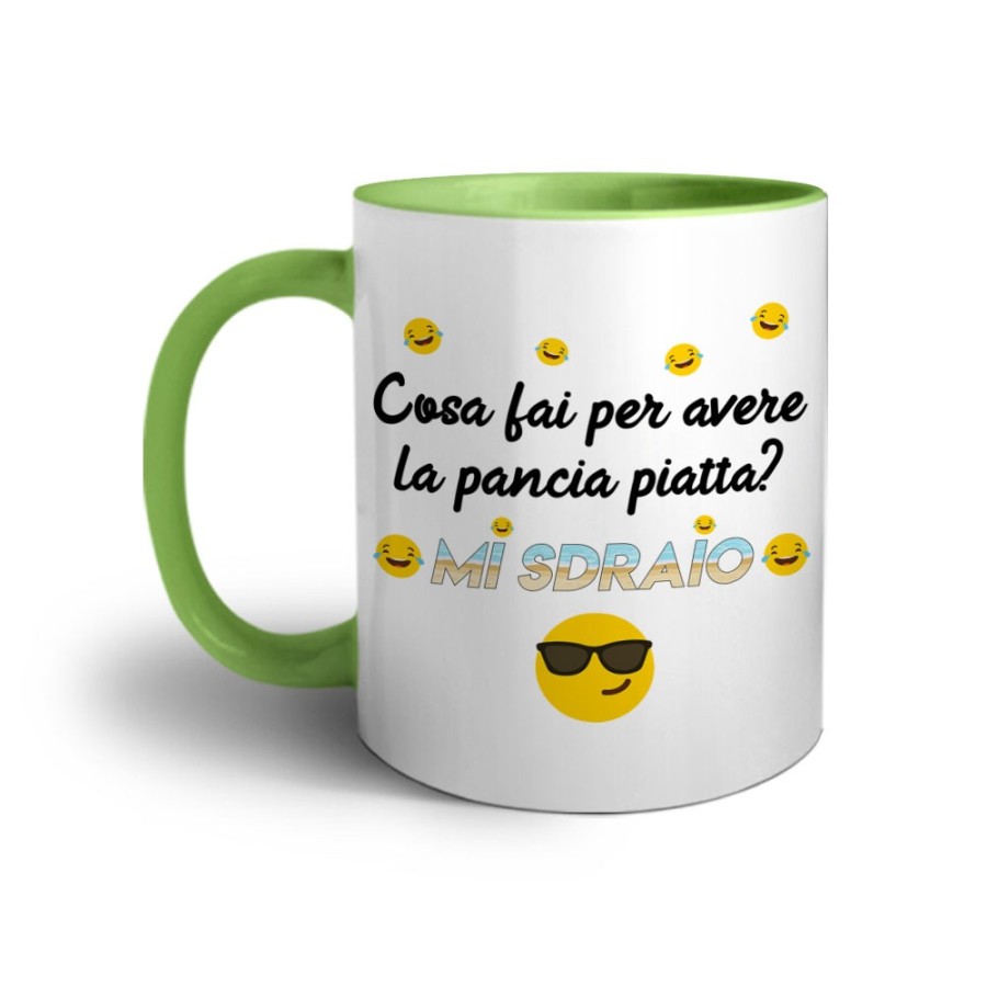 Tazza cosa fai per avere la pancia piatta? mi sdraio Frasi