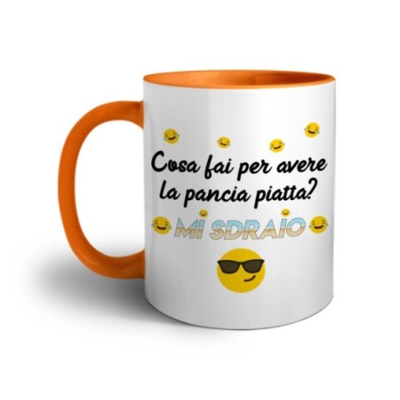 Tazza cosa fai per avere la pancia piatta? mi sdraio Frasi
